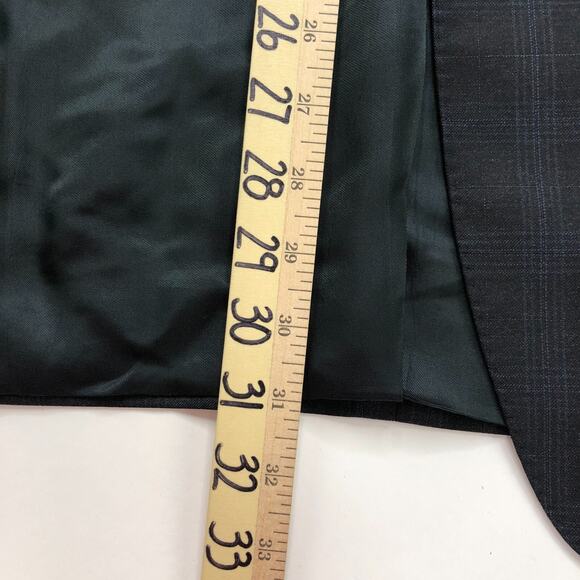 Ermenegildo Zegna Cloth 40 Gray Blue 100% Wool Blazer Sport Coat Jacket - Picture 11 of 16